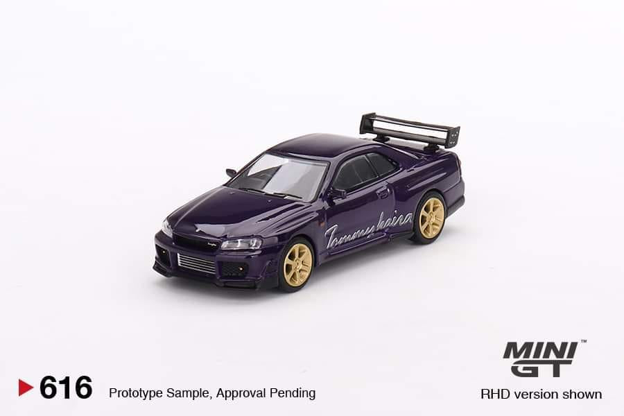 MINI GT #616 Nissan Skyline GT-R (R34) Tommykaira R-z Midnight Purple