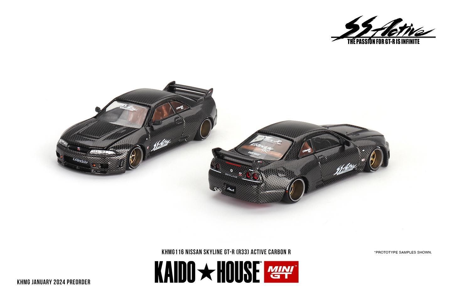 (Pre-Order) Kaido House NISSAN SKYLINE GT-R (R33] ACTIVE CARBON R