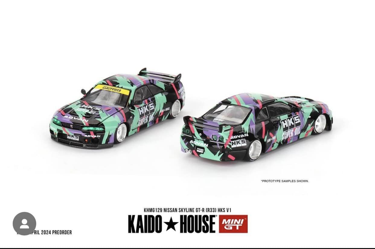 (Pre-Order) Kaido House x Mini GT 1:64 NISSAN SKYLINE GT-R (R33) HKS V1