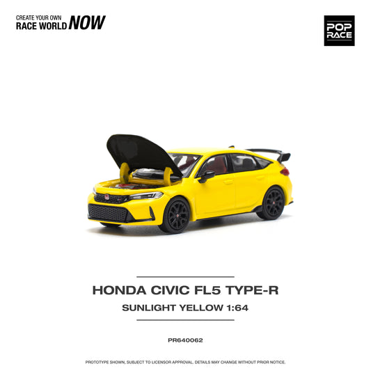 (Pre-Order) Pop Race HONDA CIVIC FL5 TYPE-R SUNLIGHT YELLOW