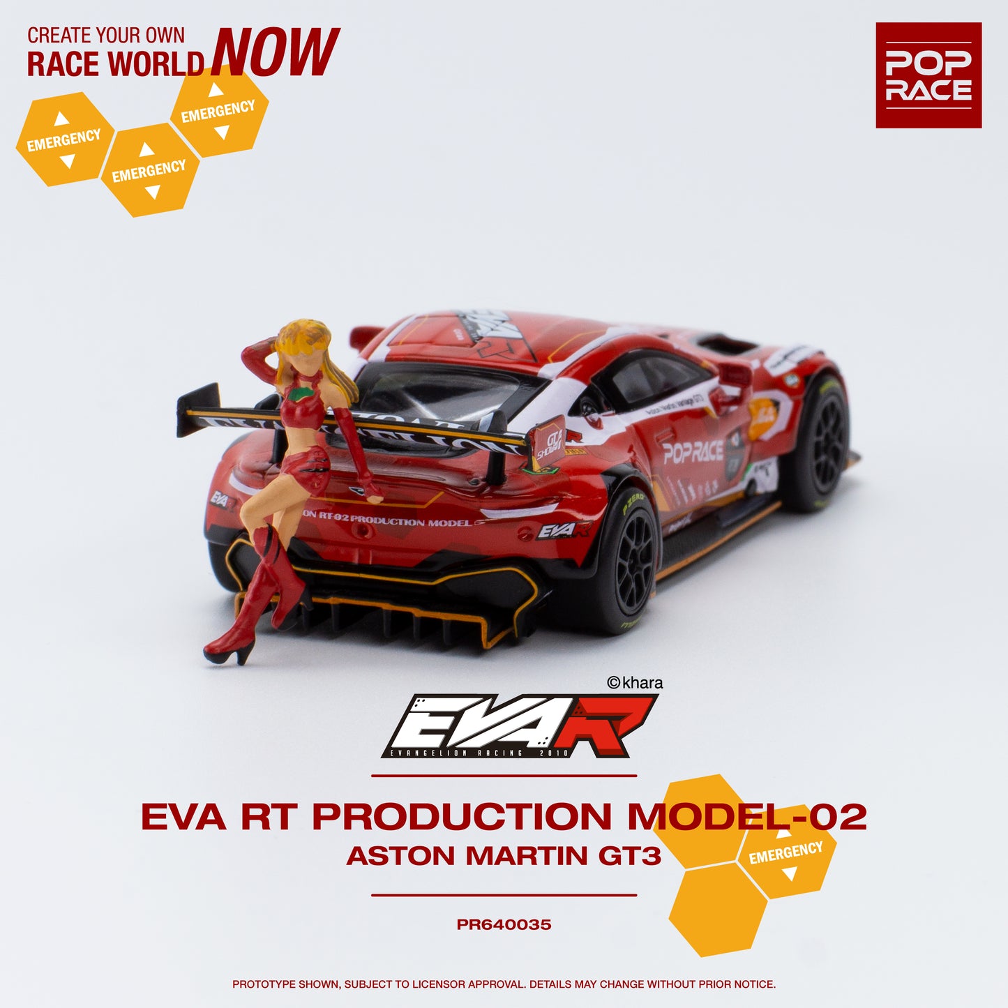 Pop Race 1/64 EVA RT PRODUCTION MODEL-02 ASTON MARTIN GT3 WITH FIGURE