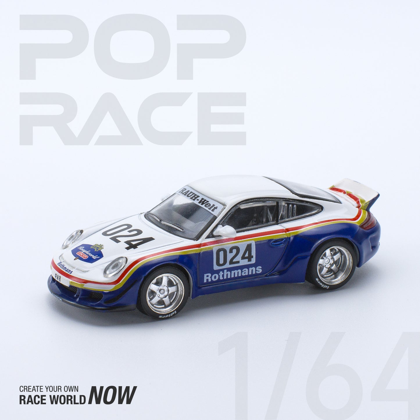 (Pre-Order) Pop Race  1/64 Porsche RWB 997 RED BLUE