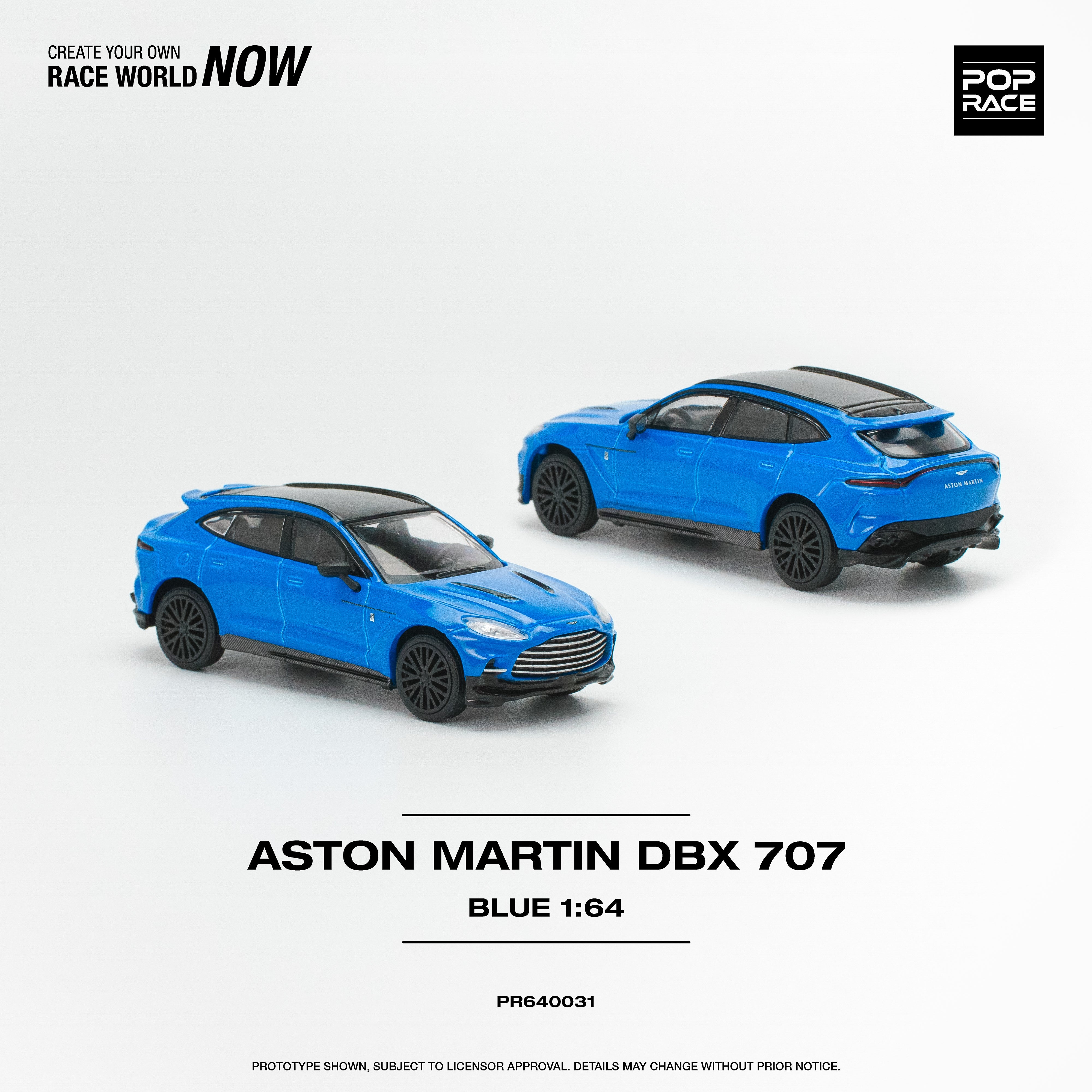 POP RACE 64 ASTON MARTIN DBX 707 BLUE(PR640031)ミニカー 返品種別B