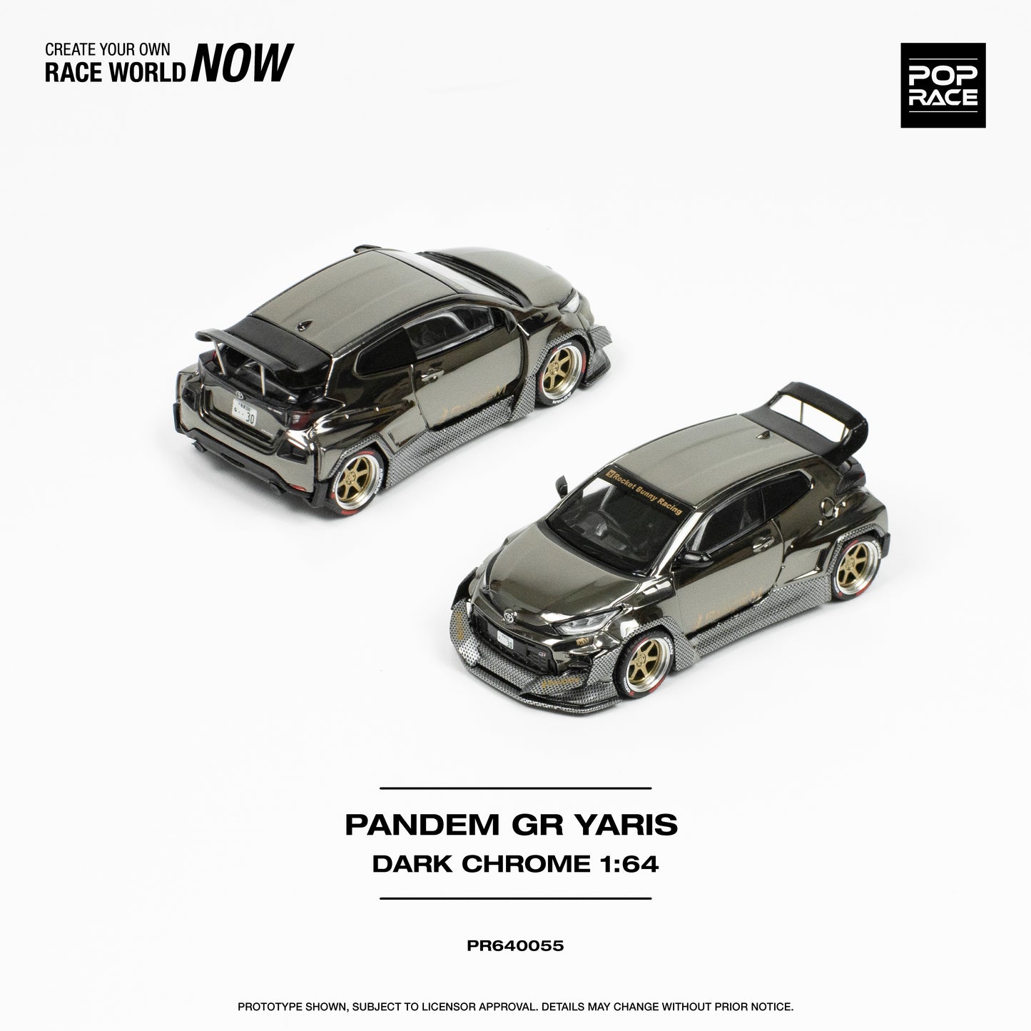 (Pre-Order) Pop Race 1/64 Pandem GR Yaris Dark Chrome (Pop Race Version)