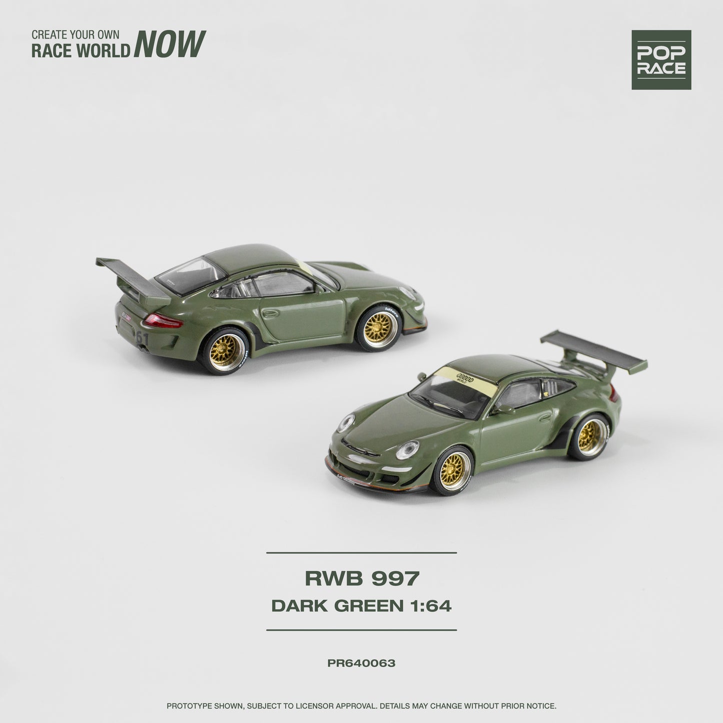 (Pre-Order) Pop Race RWB 997 Dark Green