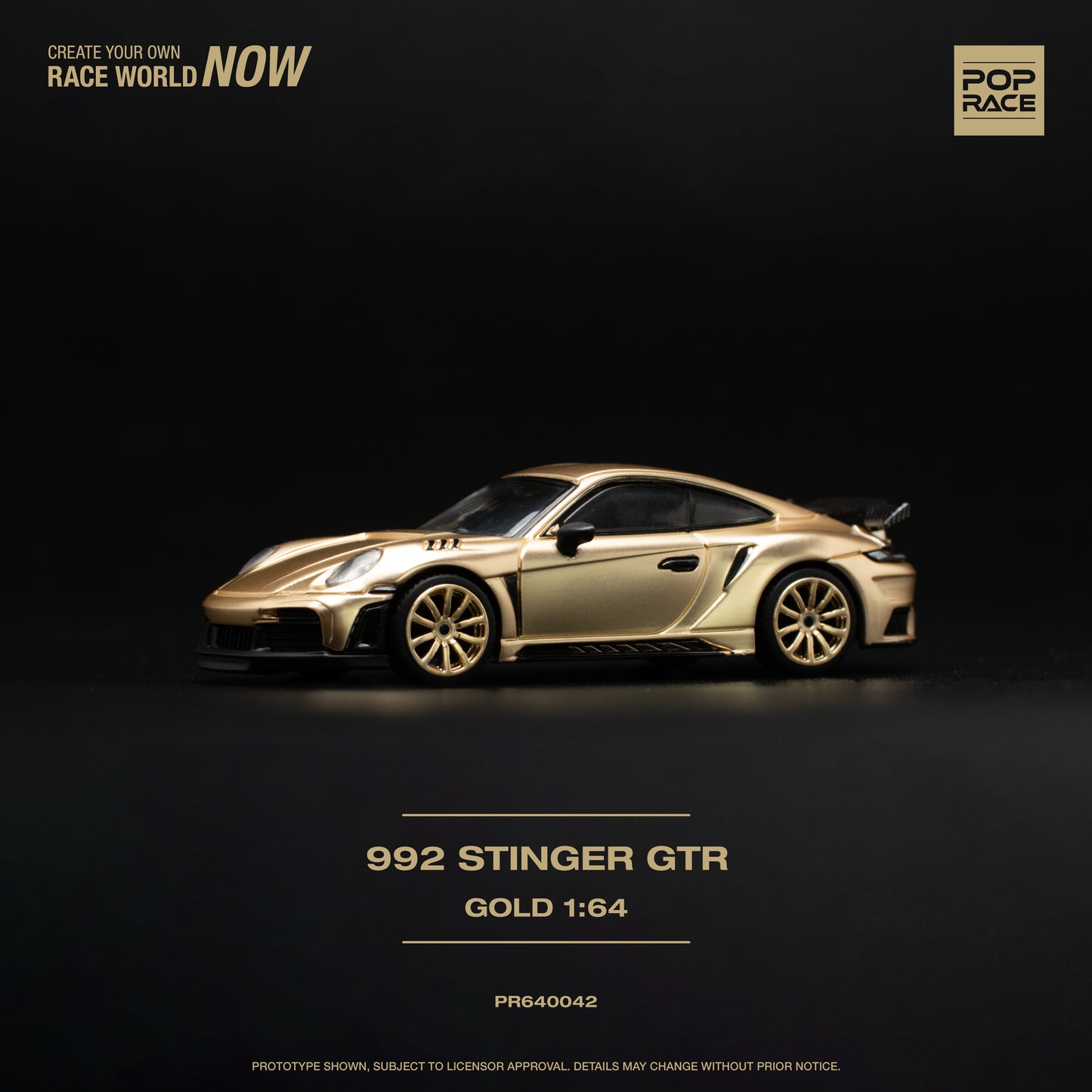 (Pre-Order)  Pop Race 992 STINGER GTR - GOLD
