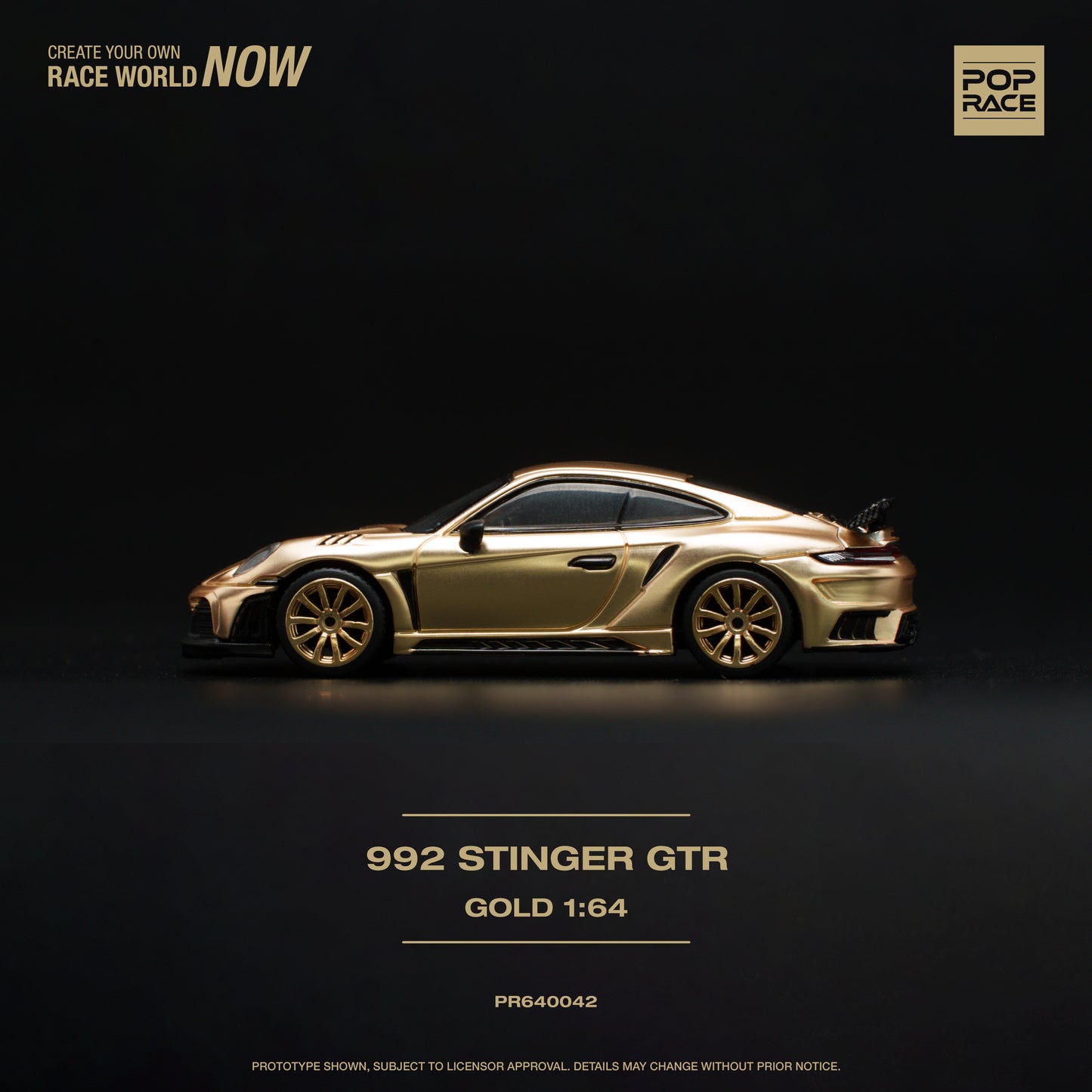 (Pre-Order)  Pop Race 992 STINGER GTR - GOLD