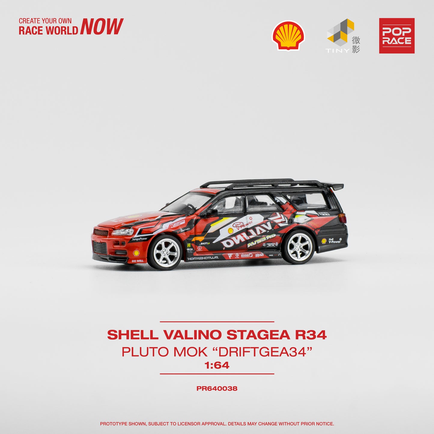 (Pre-Order) Pop Race Shell Valino Stagea R34 Pluto Mok DRIFTAGEA 34