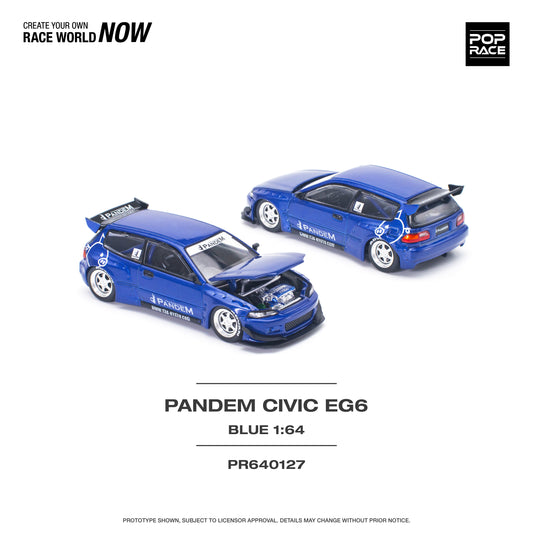 (Pre-order) Pop Race PANDEM CIVIC EG6 v1.5 METALLIC BLUE