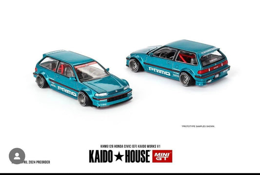 (Pre-Order) Kaido House x Mini GT 1:64 HONDA CIVIC (EF) KAIDO WORKS V1