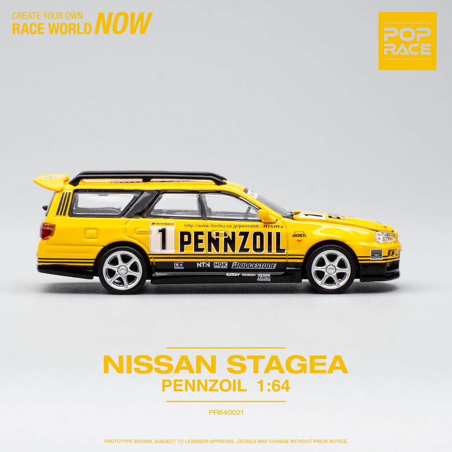 Pop Race Nissan Stagea Pennzoil 1:64