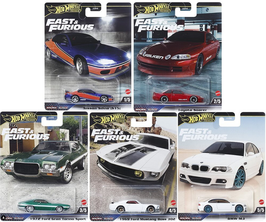 (Pre-Order)  HOT WHEELS 2024 FAST & FURIOUS RELEASE F Set of 5
