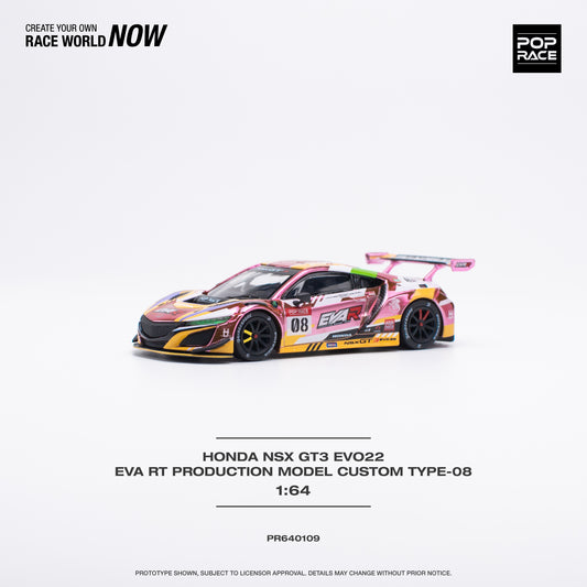 (Pre-Order) Pop Race HONDA NSX GT3 EVO22 EVA RT PRODUCTION MODEL CUSTOM TYPE-08