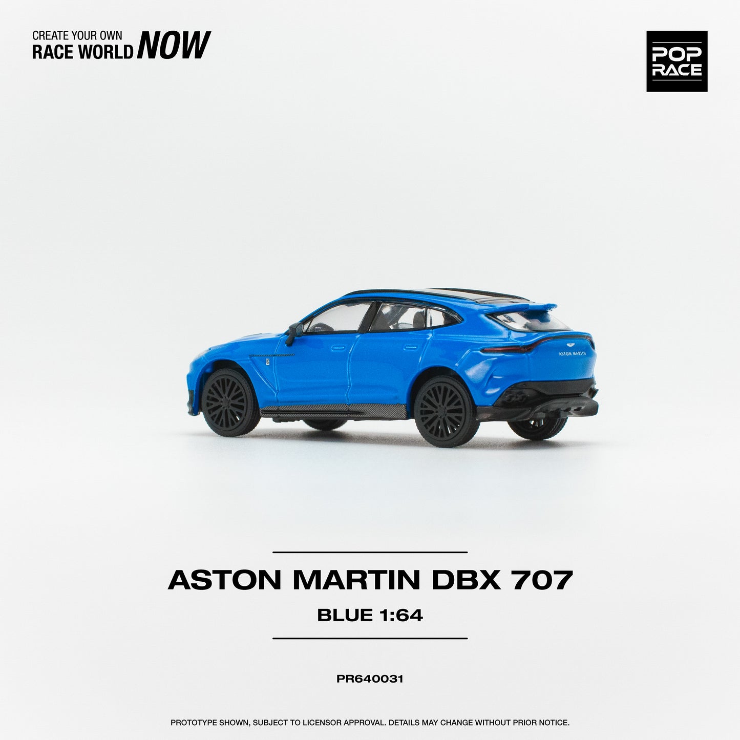 (Pre-Order) Pop Race 1/64 ASTON  MARTIN DBX 707 BLUE