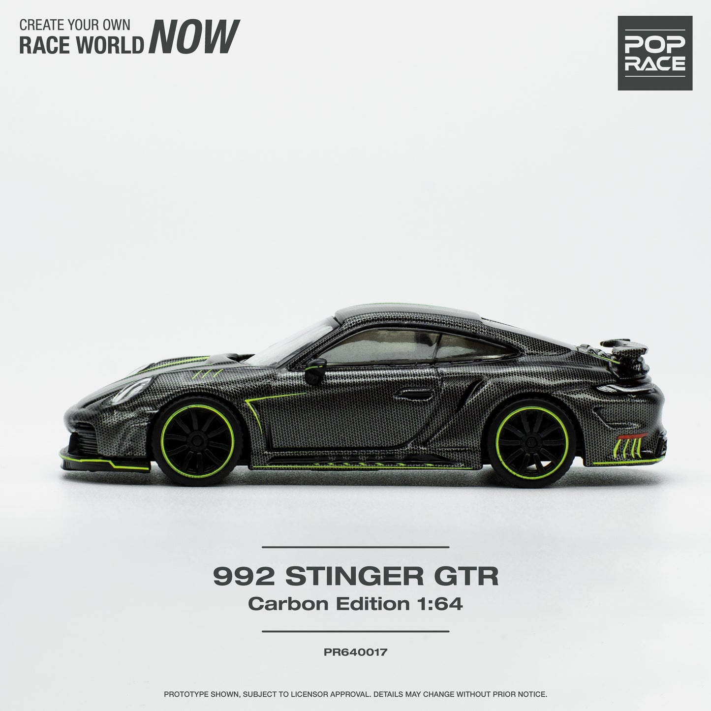 (Pre-Order) Pop Race 1/64 992 Porsche STINGER GTR CARBON EDITION