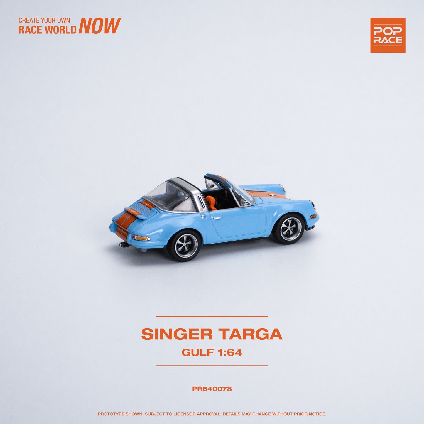(Pre-Order) Pop Race 1/64 SINGER TARGA GULF - 2024 Q1