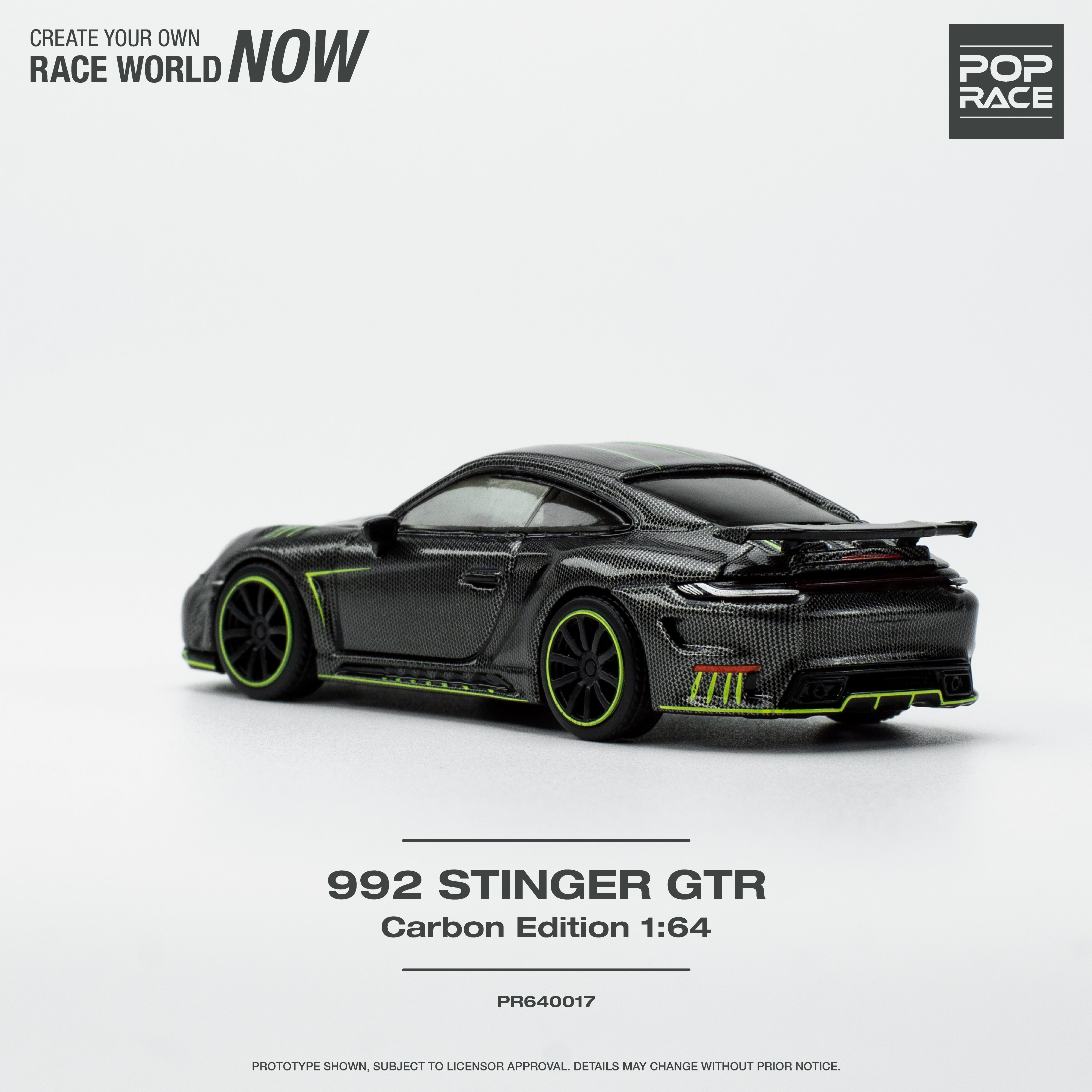 (Pre-Order) Pop Race 1/64 992 Porsche STINGER GTR CARBON EDITION – Sky High  Garage
