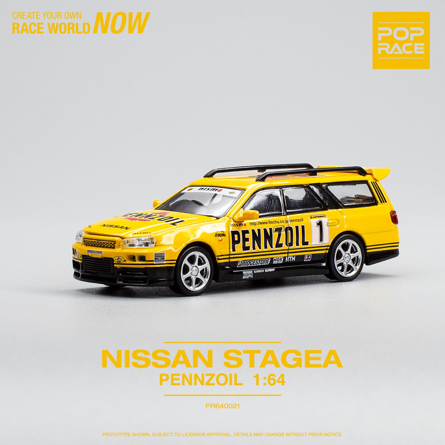 Pop Race Nissan Stagea Pennzoil 1:64