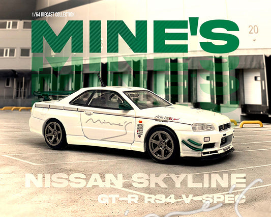 (Pre-Order) INNO64 1:64  NISSAN SKYLINE GT R (R34) V-SPEC Tuned by MINE'S