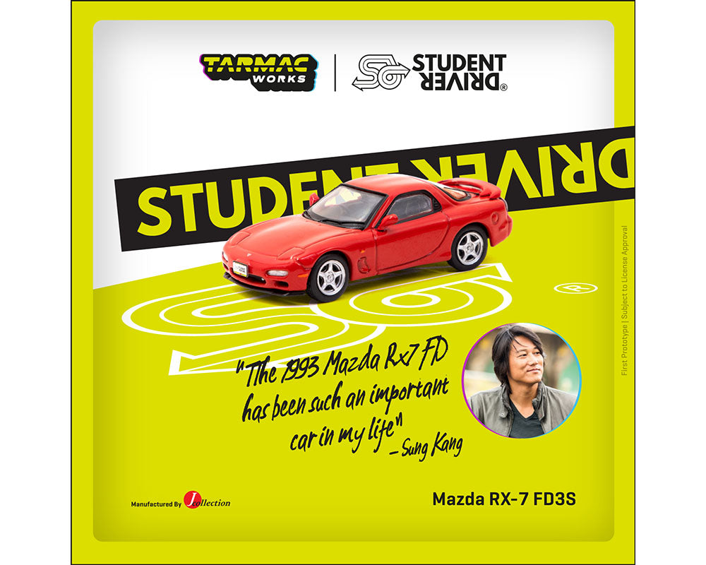 (Pre-order)Tarmac Works x J-Collection 1:64 Mazda RX-7 FD3S STUDENT DRIVER – Red