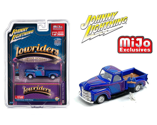 (Pre-order) Johnny Lightning 1:64 Lowriders 1950 Chevrolet Pickup with American Diorama Figure Limited 3,600 Pieces – Mijo Exclusives