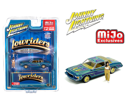 (Pre-order) Johnny Lightning 1:64 Lowriders 1961 1978 Chevrolet Monte Carlo with American Diorama Figure Limited 3,600 Pieces – Mijo Exclusives