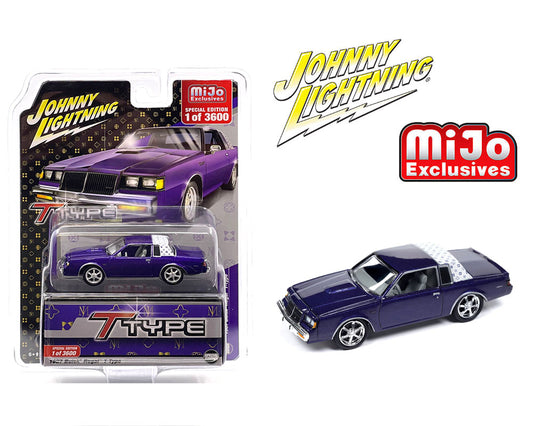 (Pre-order) Johnny Lightning 1:64 1987 Buick Regal T-Type Custom - Metallic Purple with White Top - Limited 3,600 Pieces - Mijo Exclusives × 48