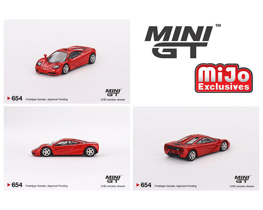 (Preorder) Mini GT 1:64 McLaren F1 – Red – MiJo Exclusives
