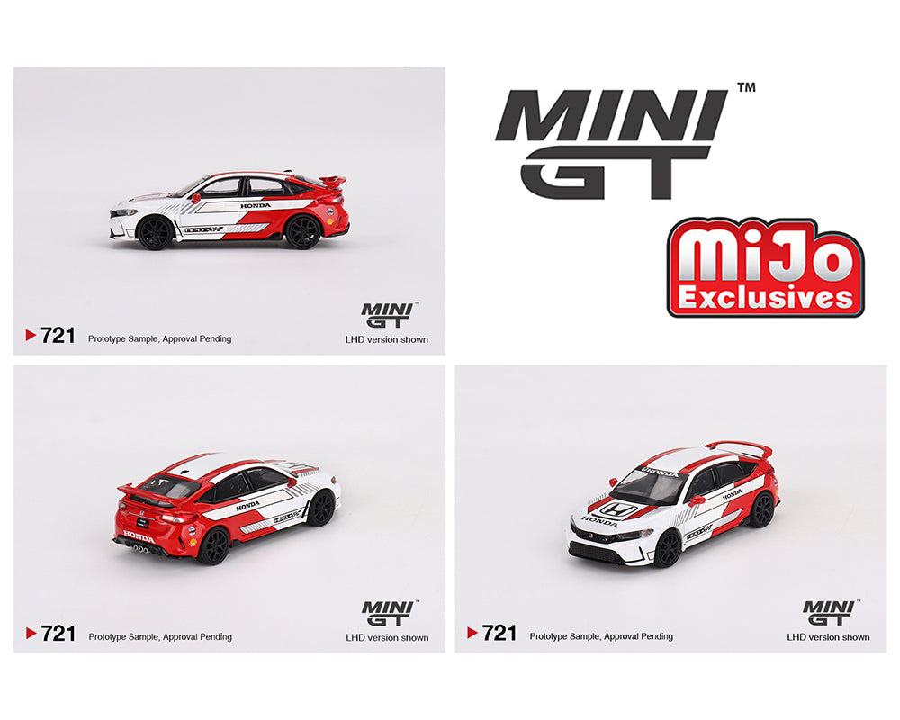 (Pre-order) Mini GT 1:64 Honda Civic Type R #2 2023 Pace Car- White- MiJo Exclusives