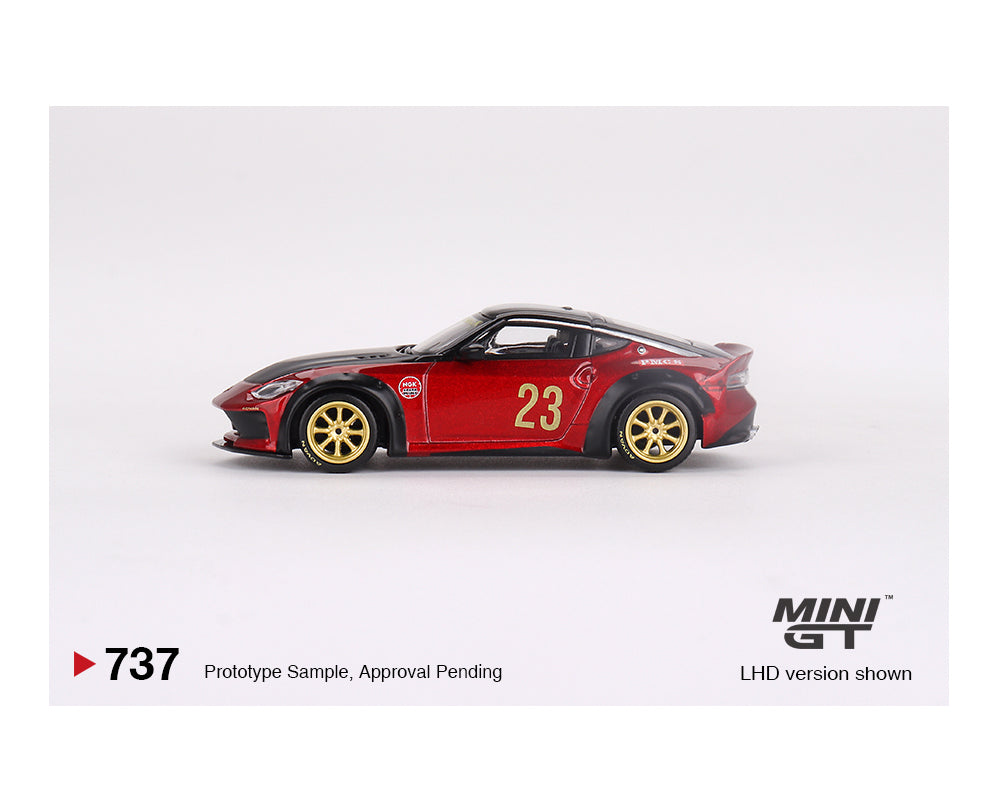 (Pre-order) Mini GT 1:64 CLDC Magazine with Nissan Z LB Nation Works – M Red – China CLDC Exclusives