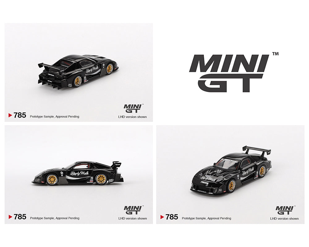 (Pre-order) Mini GT 1:64 MAZDA RX-7 LB-Super Silhouette – Liberty Walk Black – Mijo Exclusives