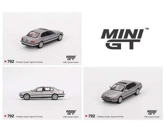 (Pre-order) Mini GT 1:64 BMW 750IL – Aspen Silver Metallic – Mijo Exclusives