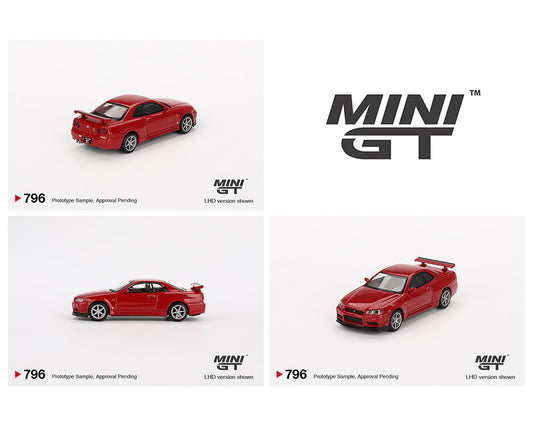 (Pre-order) Mini GT 1:64 Nissan Skyline GT-R (R34) V-Spec Active Red- Mijo Exclusives