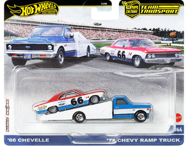 Hot Wheels 1:64 Team Transport 2024 ’72 Chevrolet Ramp Truck w/ ’66 Chevrolet Chevelle