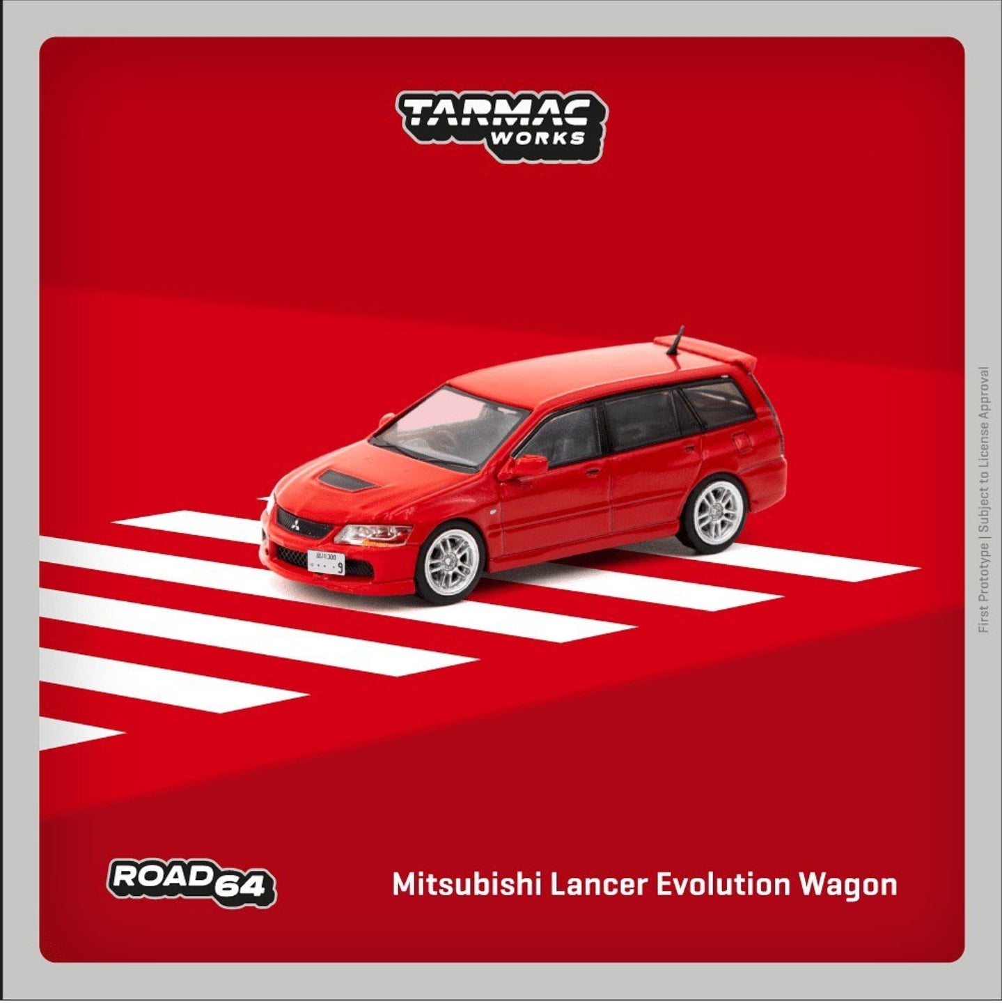 (Pre-order) Tarmac Works 1:64  Mitsubishi Lancer Evo Wagon – Red –Road64 – MiJo Exclusives