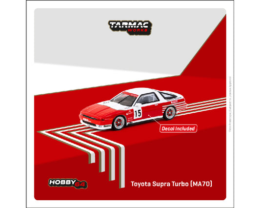 (Pre-order) Tarmac Works 1:64 Toyota Supra Turbo (MA70) ETCC 1987 M. Micangeli / E. Calderari – Hobby64