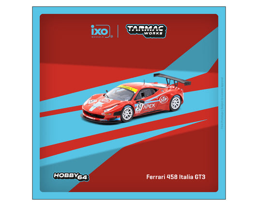 (Preorder) Tarmac Works 1:64 Ferrari 458 Italia GT3 FIA GT3 Europe 2011 D. Brown / G. Geddie- Red
