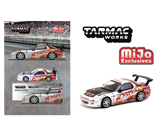 (Pre-order) Tarmac Works 1:64 A’PEXi Stage-D FD RX-7- White – Global64 – MiJo Exclusives