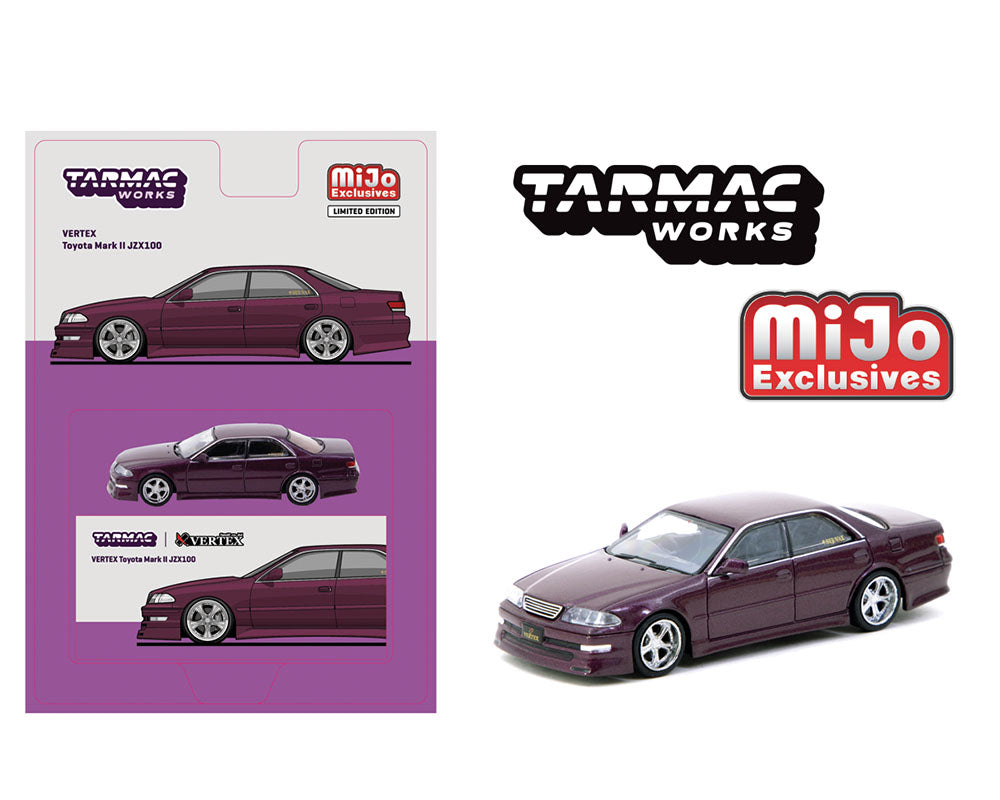 (Pre-order) Tarmac Works 1:64 VERTEX Toyota Mark II JZX100 – Purple – Global64 – MiJo Exclusives