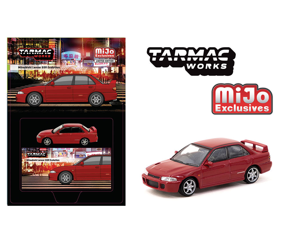 (Pre-order) Tarmac Works 1:64 Mitsubishi Lancer GSR Evolution – Red – Global64 – Mijo Exclusives