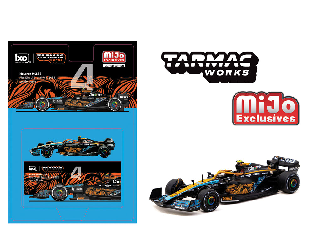(Pre-order) Tarmac Works 1:64 McLaren MCL36 Abu Dhabi Grand Prix 2022 Lando Norris – Red – Global64 – Mijo Exclusives