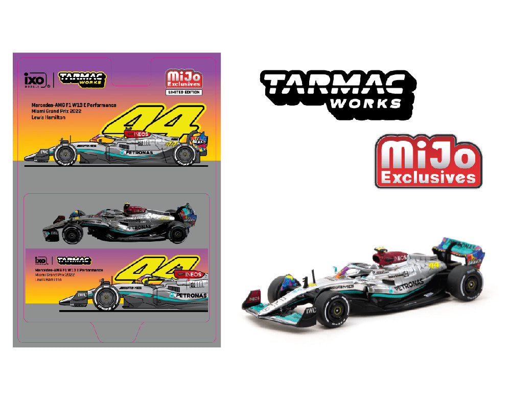 (Preorder) Tarmac Works 1:64 Mercedes-AMG F1 W13 E Performance Miami Grand Prix 2022 Lewis Hamilton- MiJo Exclusives