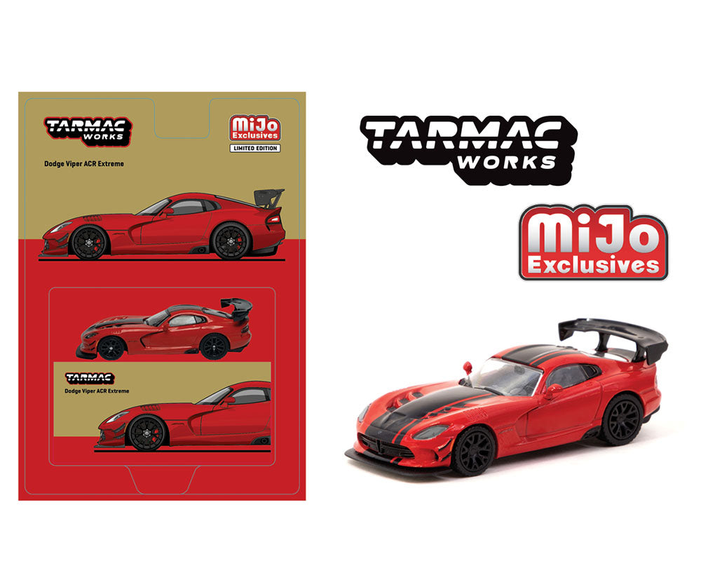 (Pre-order) Tarmac Works 1:64 Dodge Viper ACR Extreme – Red – Global64 – MiJo Exclusives