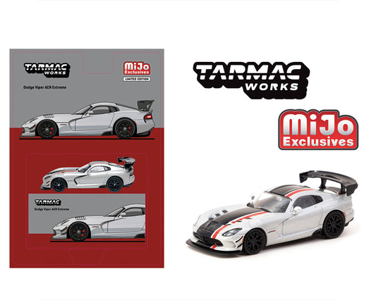 (Pre-order) Tarmac Works 1:64 Dodge Viper ACR Extreme – Silver – Global64 – MiJo Exclusives