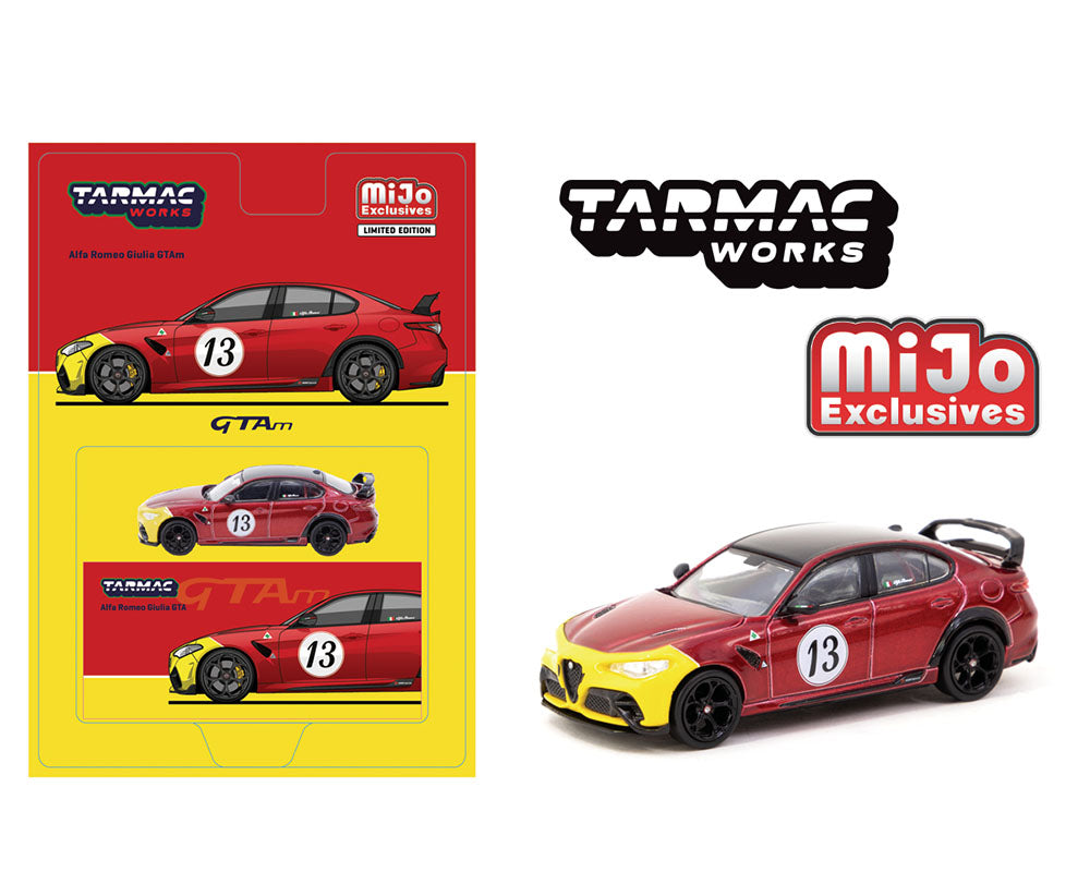 (Pre-order) Tarmac Works 1:64 Alfa Romeo Giulia GTAm – Red Yellow – Global64 – MiJo Exclusives
