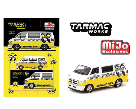 (Pre-order) Tarmac Works 1:64 Dodge Van Mooneyes – Yellow – Global64 – MiJo Exclusives