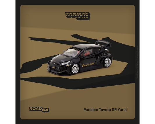 (Pre-order) Tarmac Works 1:64 Pandem Toyota GR Yaris- Black – Road64