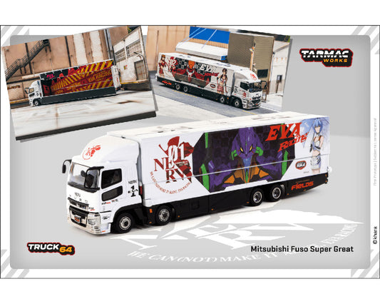 (Pre-Order) Tarmac Works 1:64 Mitsubishi Fuso Super Great EVA Racing Transporter