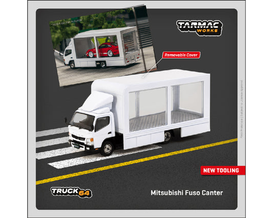 (Pre-order) Tarmac Works 1:64 Mitsubishi Fuso Canter Mobile Display Truck – White – Truck64