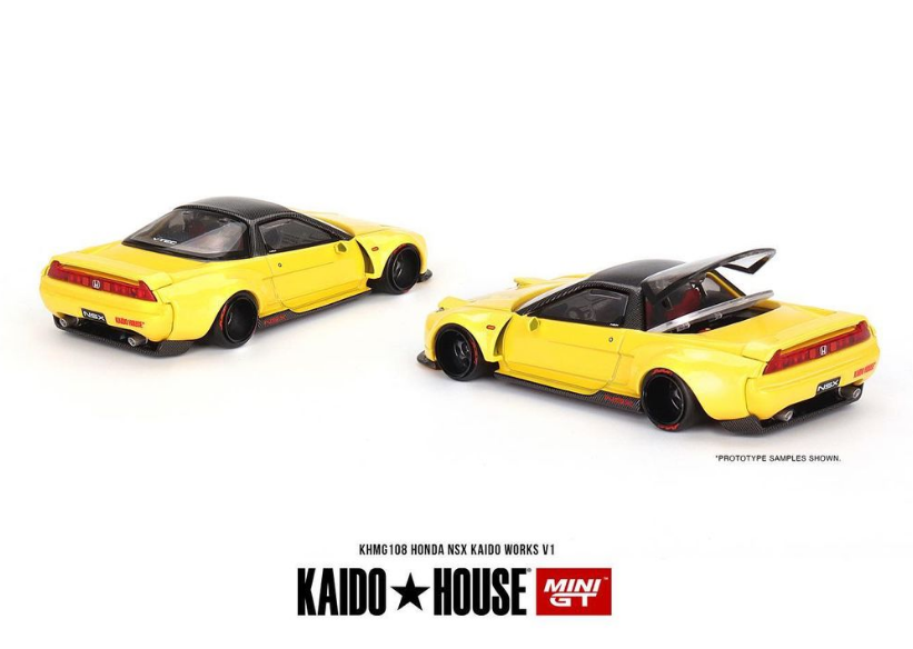 (Pre-Order) Kaido House x Mini GT 1:64 Honda NSX Kaido WORKS V1 – Yellow
